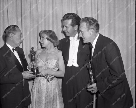 1949 Oscars June Allyson Dick Powell cinematography Academy Award aa1949-40</br>Los Angeles Newspaper press pit reprints from original 4x5 negatives for Academy Awards.