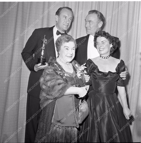 1949 Oscars Mercedes McCambridge George Sanders Academy Award aa1949-82</br>Los Angeles Newspaper press pit reprints from original 4x5 negatives for Academy Awards.