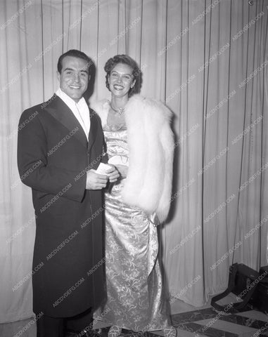 1949 Oscars Ricardo Montalban Georganna Young at Academy Awards aa1949-92</br>Los Angeles Newspaper press pit reprints from original 4x5 negatives for Academy Awards.