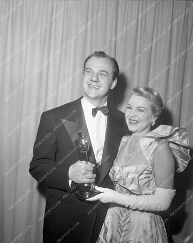 1951 Oscars Karl Malden Claire Trevor Academy Awards aa1951-28</br>Los Angeles Newspaper press pit reprints from original 4x5 negatives for Academy Awards.