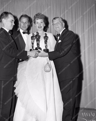 1951 Oscars Lucille Ball presents short subjects Academy Awards aa1951-32</br>Los Angeles Newspaper press pit reprints from original 4x5 negatives for Academy Awards.
