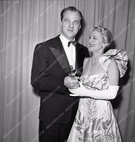 1951 Oscars Karl Malden Claire Trevor Academy Awards aa1951-49</br>Los Angeles Newspaper press pit reprints from original 4x5 negatives for Academy Awards.