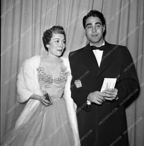 1951 Oscars Jane Wyman and date Academy Awards aa1951-61</br>Los Angeles Newspaper press pit reprints from original 4x5 negatives for Academy Awards.