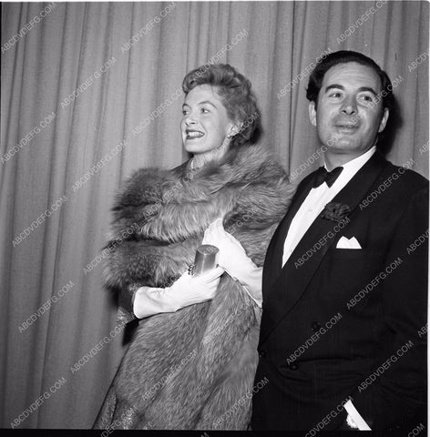 1951 Oscars Leo Genn and wife maybe Academy Awards aa1951-64</br>Los Angeles Newspaper press pit reprints from original 4x5 negatives for Academy Awards.