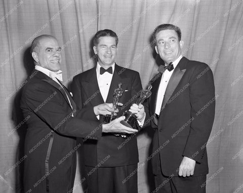 1952 Oscars Frank Capra Elmo Williams Harry Gerstad editing aa1952-03</br>Los Angeles Newspaper press pit reprints from original 4x5 negatives for Academy Awards.