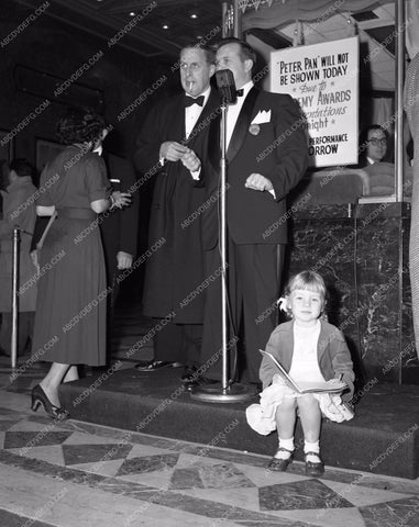 1952 Oscars cute young autograph hound outside Academy Awards aa1952-10</br>Los Angeles Newspaper press pit reprints from original 4x5 negatives for Academy Awards.