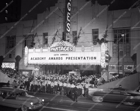 1953 Oscars historic Los Angeles Pantages Theatre Academy Awards aa1954-04</br>Los Angeles Newspaper press pit reprints from original 4x5 negatives for Academy Awards.