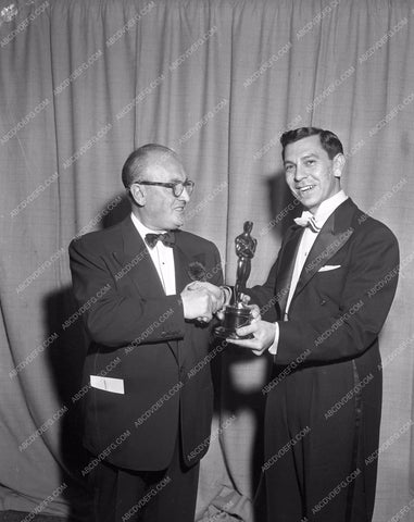 1954 Oscars Jack Webb and Academy Awards aa1954-10</br>Los Angeles Newspaper press pit reprints from original 4x5 negatives for Academy Awards.