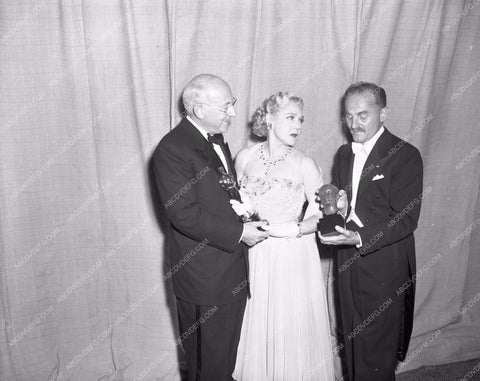 1954 Oscars Cecil B. DeMille Mary Pickford Darryl F. Zanuck aa1954-54</br>Los Angeles Newspaper press pit reprints from original 4x5 negatives for Academy Awards.