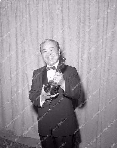 1955 Oscars James Wong Howe cinematographer Academy Awards aa1955-12</br>Los Angeles Newspaper press pit reprints from original 4x5 negatives for Academy Awards.