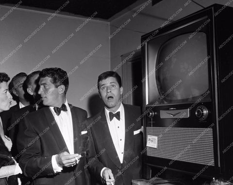 1955 Oscars Dean Martin Jerry Lewis backstage Academy Awards aa1955-39</br>Los Angeles Newspaper press pit reprints from original 4x5 negatives for Academy Awards.