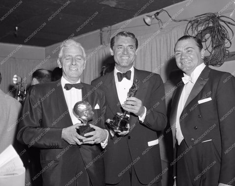 1956 Oscars Buddy Adler Cary Grant Ernest Borgnine Academy Awards aa1956-01</br>Los Angeles Newspaper press pit reprints from original 4x5 negatives for Academy Awards.