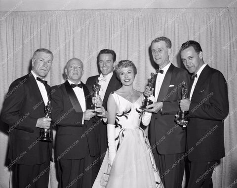 1956 Oscars Marge & Gower Champion and others aa1956-02</br>Los Angeles Newspaper press pit reprints from original 4x5 negatives for Academy Awards.