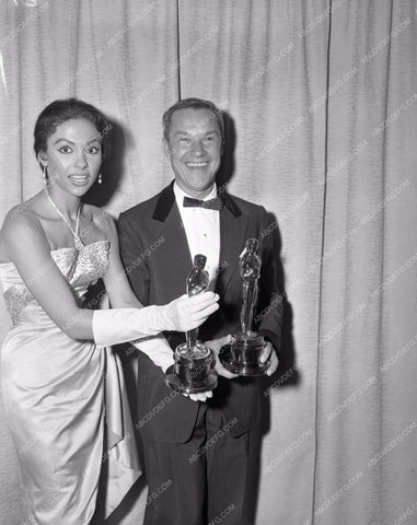 1956 Oscars Rita Moreno and who Academy Awards aa1956-11</br>Los Angeles Newspaper press pit reprints from original 4x5 negatives for Academy Awards.