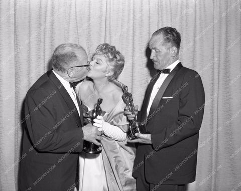 1956 Oscars Claire Trevor and winners Academy Awards aa1956-12</br>Los Angeles Newspaper press pit reprints from original 4x5 negatives for Academy Awards.