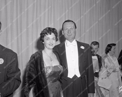 1956 Oscars Wendell Corey and wife Academy Awards aa1956-29</br>Los Angeles Newspaper press pit reprints from original 4x5 negatives for Academy Awards.