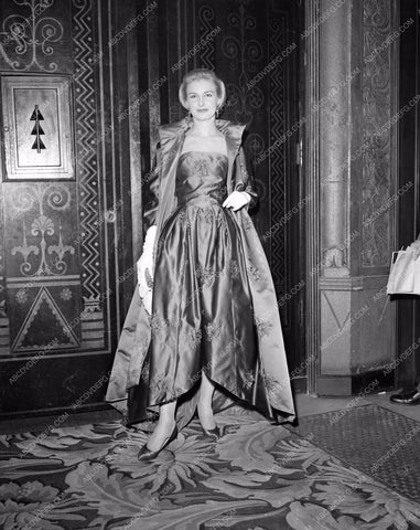 1957 Oscars Joanne Woodward fashion Academy Awards aa1956-34</br>Los Angeles Newspaper press pit reprints from original 4x5 negatives for Academy Awards.