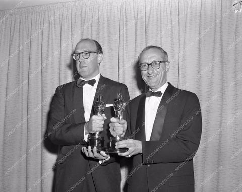 1956 Oscars technical folks and their statues Academy Awards aa1956-39</br>Los Angeles Newspaper press pit reprints from original 4x5 negatives for Academy Awards.