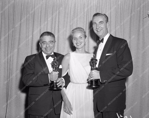 1957 Oscars Eva Marie Saint and others Academy Awards aa1956-41</br>Los Angeles Newspaper press pit reprints from original 4x5 negatives for Academy Awards.