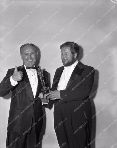 1958 Oscars Peter Ustinov and who Academy Awards aa1958-25</br>Los Angeles Newspaper press pit reprints from original 4x5 negatives for Academy Awards.