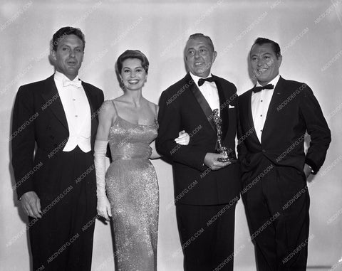 1958 Oscars Robert Stack Cyd Charisse Tony Martin Academy Awards aa1958-26</br>Los Angeles Newspaper press pit reprints from original 4x5 negatives for Academy Awards.