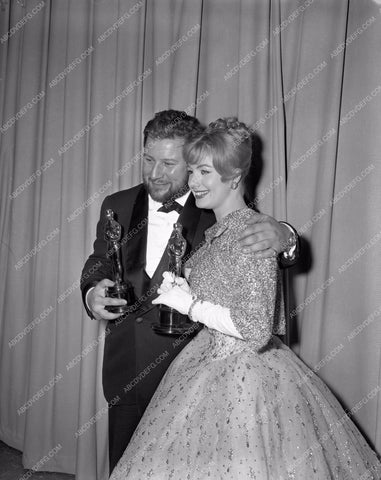 1960 Oscars Peter Ustinov Academy Awards aa1960-43</br>Los Angeles Newspaper press pit reprints from original 4x5 negatives for Academy Awards.