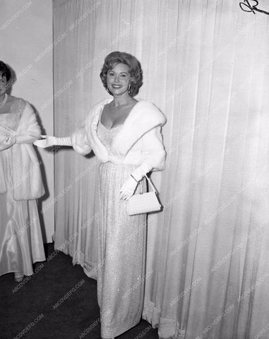 1960 Oscars Rhonda Fleming Academy Awards fashion aa1960-55</br>Los Angeles Newspaper press pit reprints from original 4x5 negatives for Academy Awards.