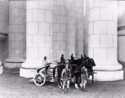 Francis X. Bushman chariot in front of large columns silent Ben-Hur bh810-17
