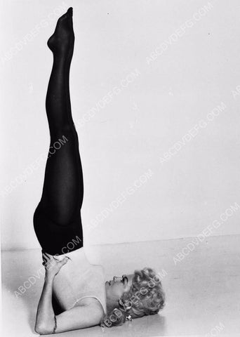 Donna Douglas in leotards getting ready for workout 8b20-0188