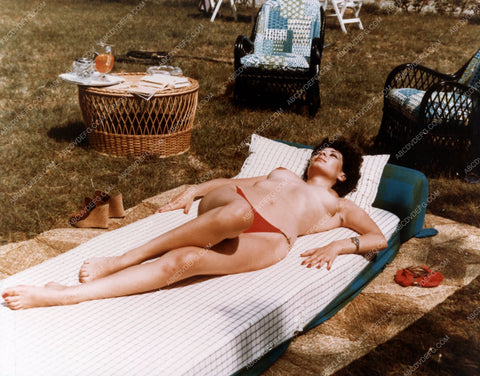 Edwige Fenech sunbathing in the back yard 8b20-0217