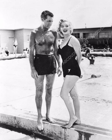 Cary Grant Marilyn Monroe poolside film Monkey Business 8b20-10581