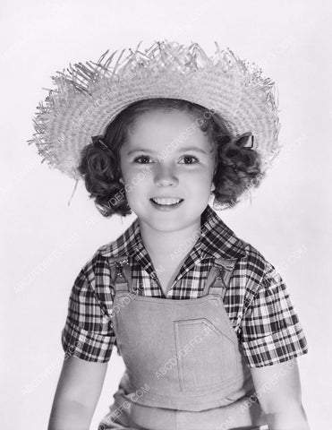 Shirley Temple in straw hat film Rebecca of Sunnybrook Farm 8b20-1076