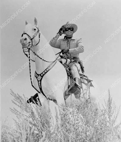 Clayton Moore The Lone Ranger sitting on Silver 8b20-10773