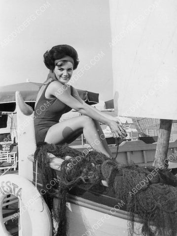 Connie Francis outdoors in her swimsuit 8b20-10789