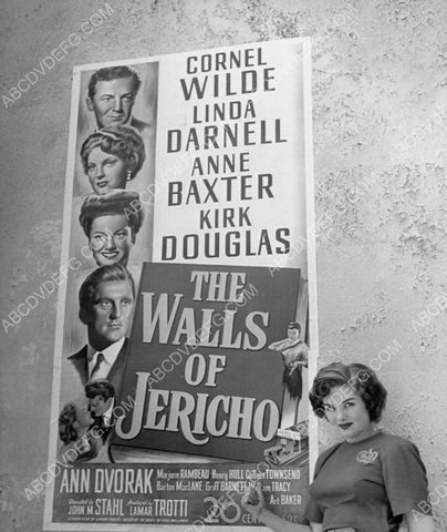 Colleen Townsend standing next to The Walls of Jericho poster 8b20-10833