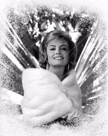 gorgeous Donna Reed wrapped in white fur 8b20-11909
