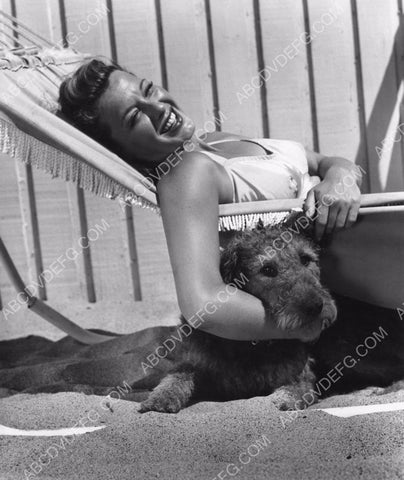 Ellen Drew doing some sunbathing with her dog 8b20-11968