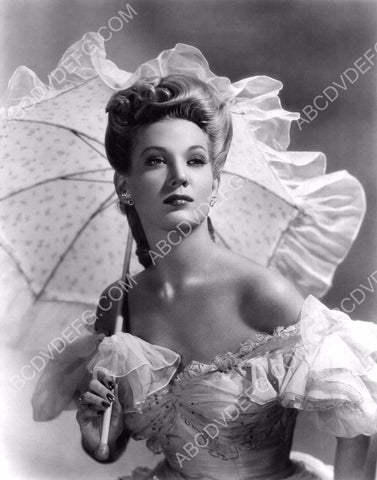 Louise Allbritton beautiful strapless gown and parasol 8b20-12539