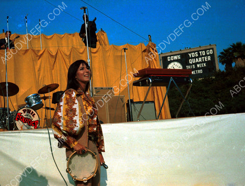 Cher and stage being setup outdoors 8b20-12993