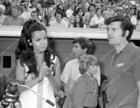 Annette Funicello and family at Dodger Stadium Hollywood Stars 8b20-13058