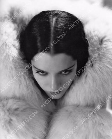 super stylish Lupe Velez in white fur portrait 8b20-1313