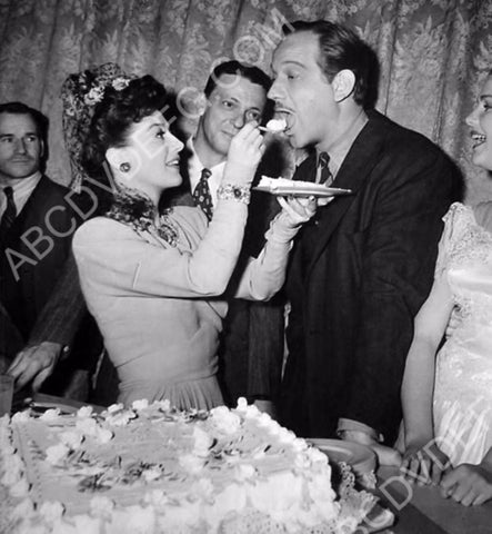 Melvyn Douglas Helen Gahagan maybe sharing some birthday cake 8b20-15191