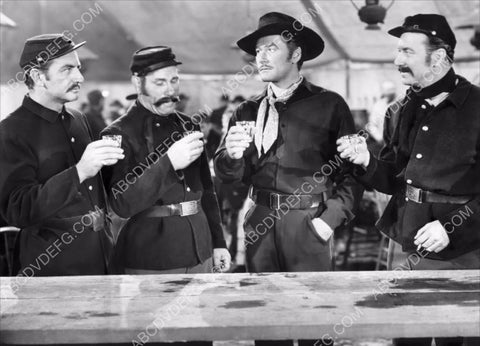 Errol Flynn and cast members film Silver River 8b20-16193