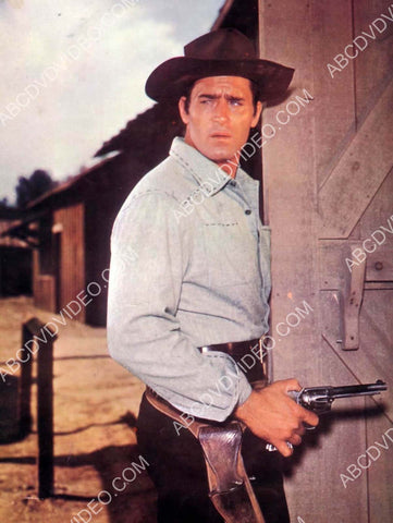 Clint Walker w pistol drawn TV Cheyenne 8b20-16987