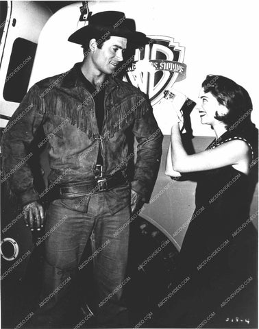 candid Clint Walker by Warner Brothers truck gets filmed by 8mm camera 8b20-17204