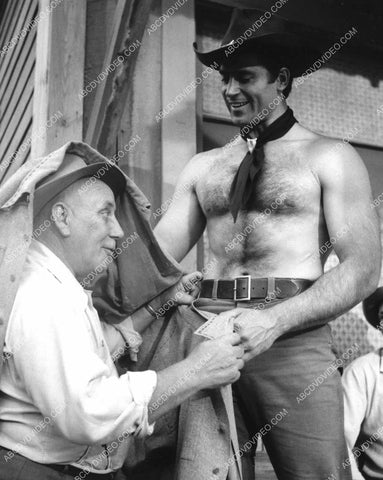 Clint Walker getting measured for wardrobe TV Cheyenne 8b20-17216