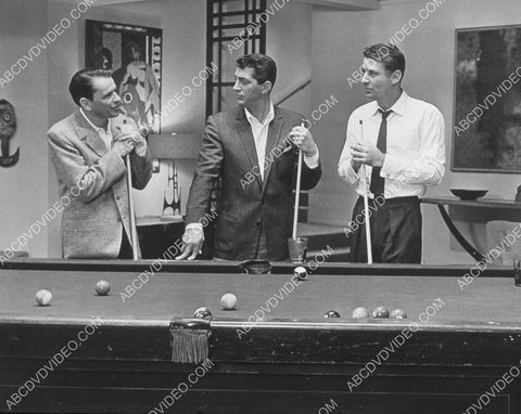 Frank Sinatra Dean Martin Peter Lawford shoot a game of pool 8b20-17794