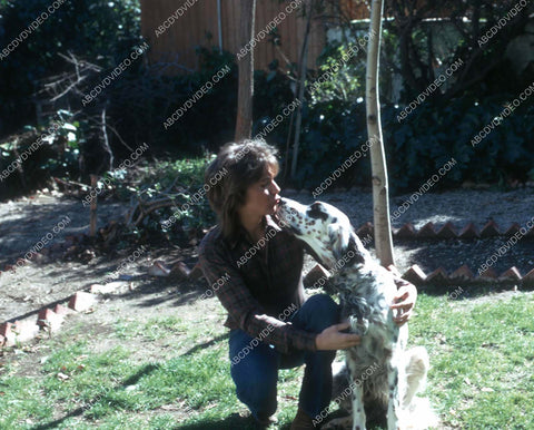 David Cassidy w his dog in the backyard 8b20-17905