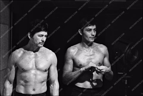 shirtless pair Charles Bronson Alain Delon film Riders of the Storm 8b20-1826