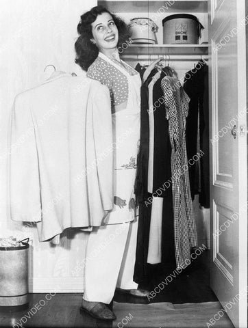 Gail Russell selecting todays wardrobe 8b20-18379